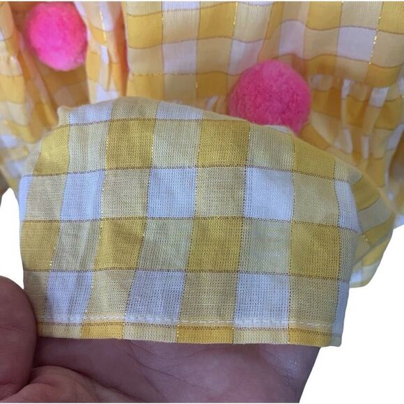 Sundress Square Neck Sleeveless Mini Dress Womens XL/XXL Yellow Gingham NWT $199 - Picture 14 of 16